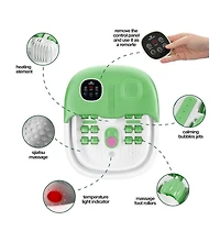 Foot Spa with Heat and Massage and Jets Includes A Remote Control Massage Pumice Stone Collapsible Foot Spa Massager with Heat and Massage Bubbles and