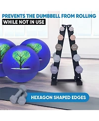 Bintiva Earthtone Dumbbell Kit With Stand