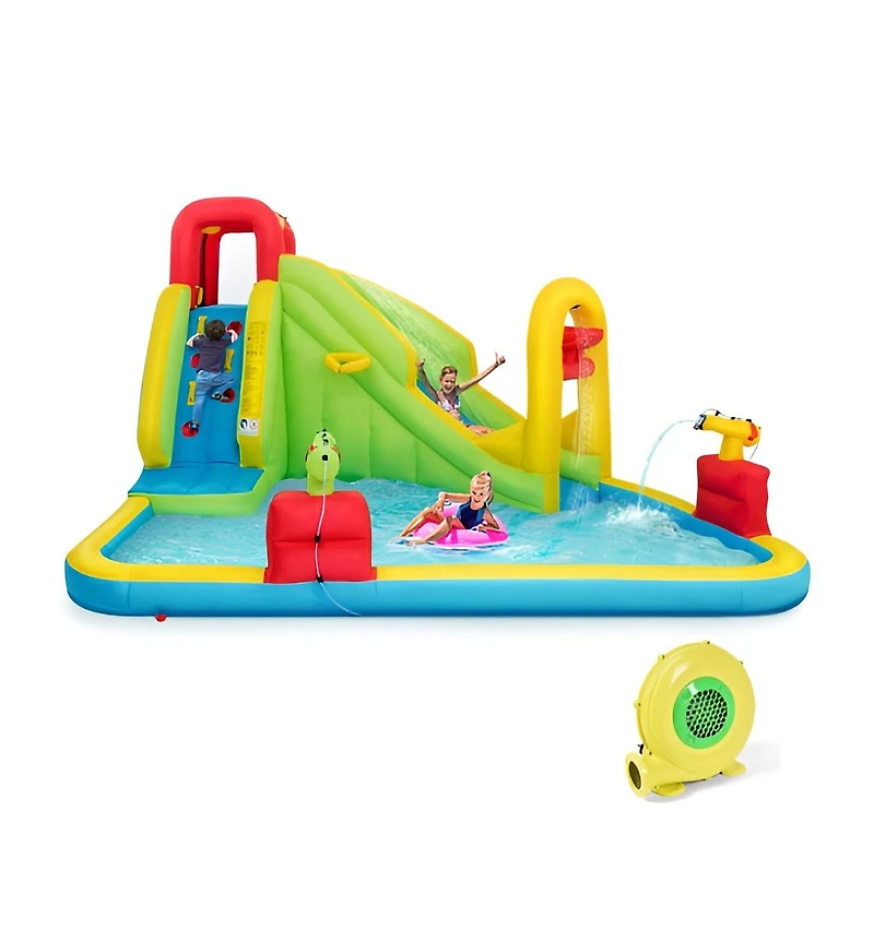 Outdoor Inflatable Water Bounce House Fun Splash Playset for Kids