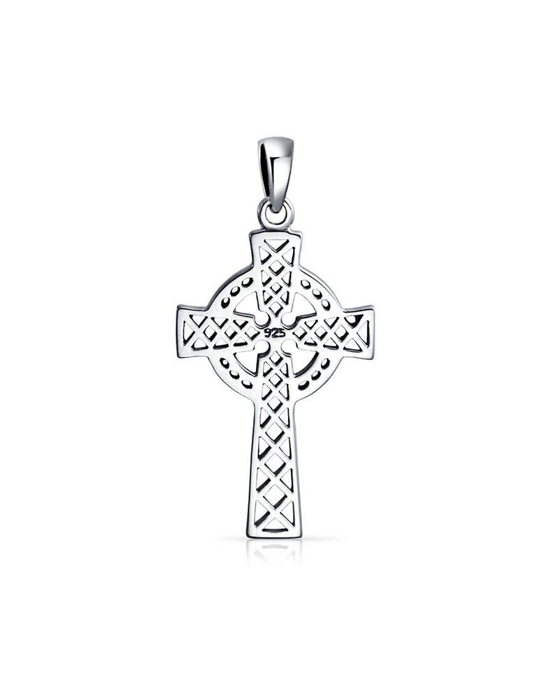 Bling Jewelry Viking Love Knot Celtic Cross Pendant Necklace Sterling Silver