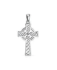 Bling Jewelry Viking Love Knot Celtic Cross Pendant Necklace Sterling Silver