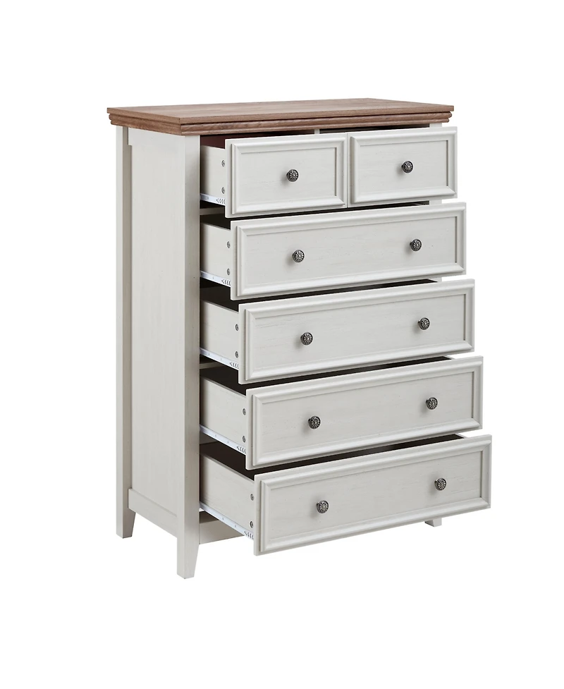 Streamdale Modern 6-Drawer Dresser, Living Room Storage Cabinet, Farmhouse Organizer