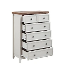 Streamdale Modern 6-Drawer Dresser, Living Room Storage Cabinet, Farmhouse Organizer