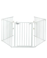 115 Inch Length 5 Panel Adjustable Wide Fireplace Fence