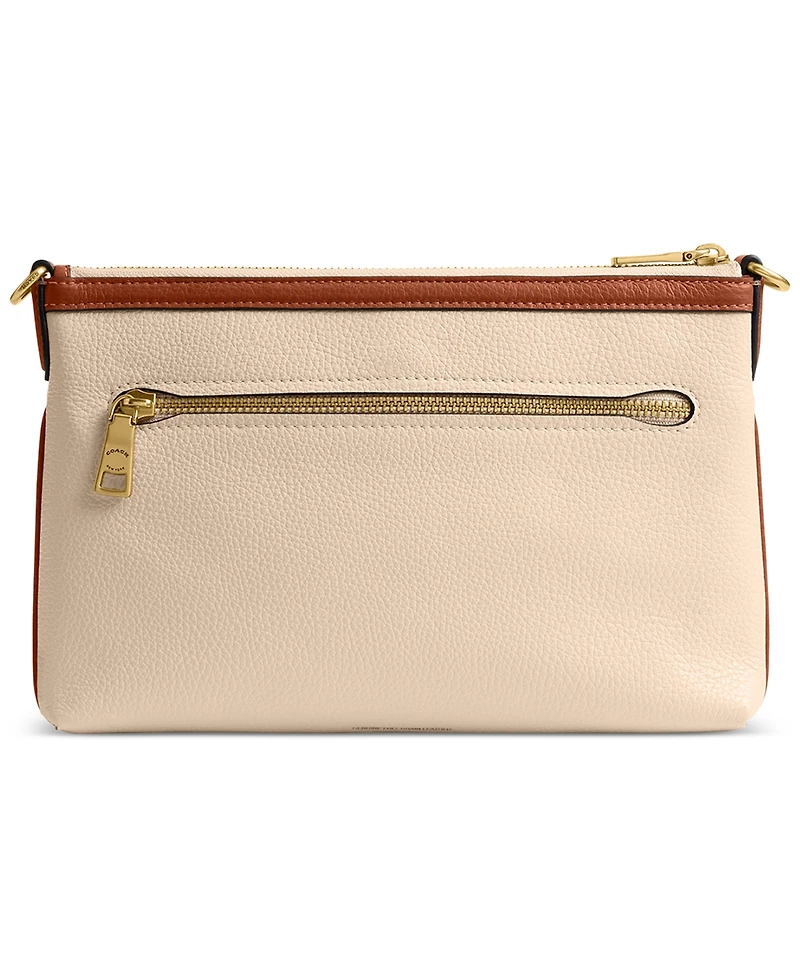 Coach Refined Pebble Leather Legacy Zip Top Smal Crossbody