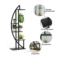 Tribesigns 5-Tier Plant Stand Pack of 2, Multi-Purpose Curved Display Shelf Bonsai Flower Rack for Indoor Garden, Balcony