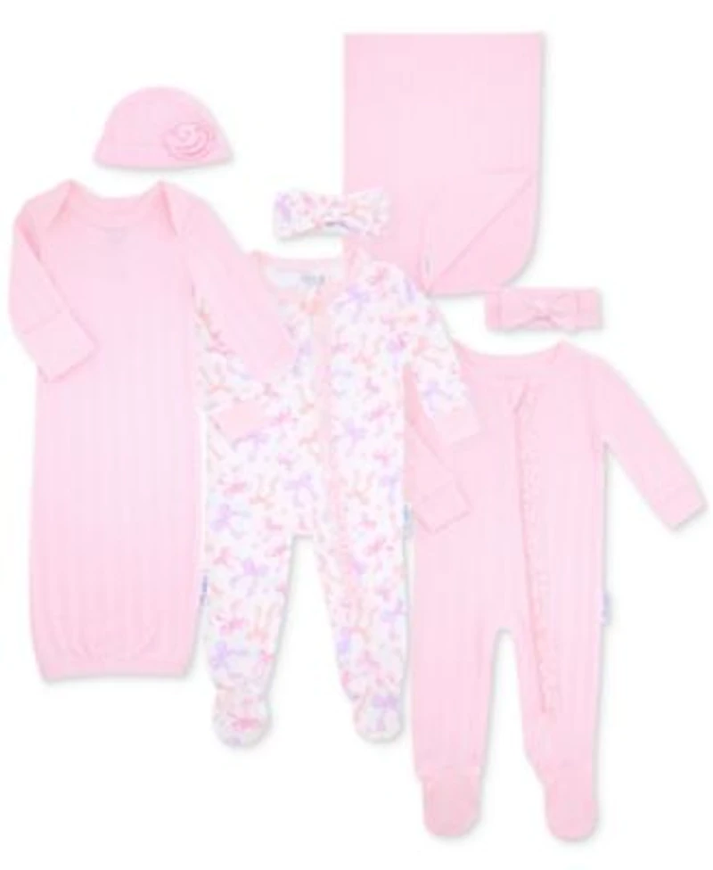 Max Olivia Baby Girls 2 Piece Outfit Sets Reversible Swaddle Blanket