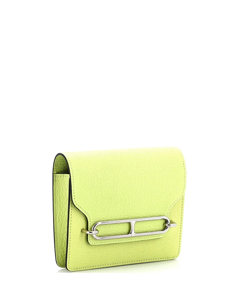 Pre-Owned Hermes Roulis Slim Wallet Chevre Mysore