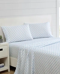 Nautica Printed Cooling Microfiber -Pc. Sheet Set