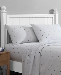 Nautica Printed Washed Microfiber 4-Pc. Sheet Set, Queen