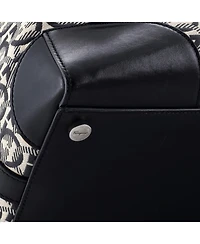 Pre-Owned Salvatore Ferragamo Soft Duffle Bag Printed Canvas with Leather