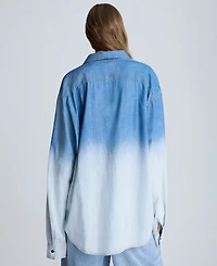 Kenneth Cole Women's Cotton Gradient-Dye Oversized Shirt