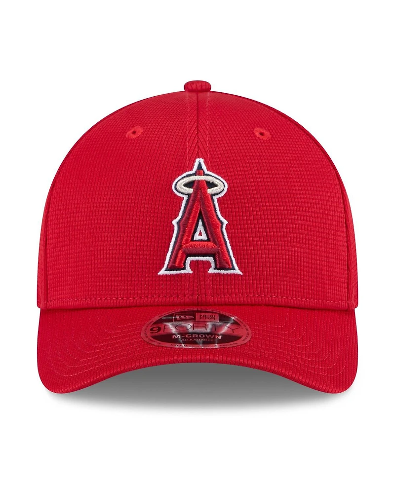New Era Men's Red Los Angeles Angels 2025 Spring Training 9FORTY Adjustable Hat