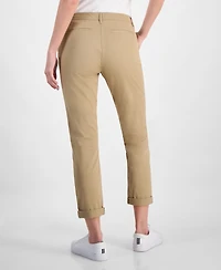 Nautica Jeans Women's Montauk Solid Cuffed Chino Pants