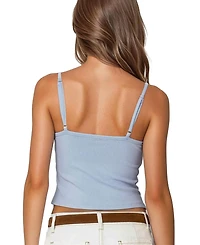 Edikted Womens Lucie Lace Trim Tank Top