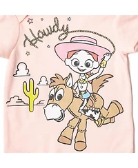Disney Baby Girls Toy Story Bodysuit Pants and Headband 3 Piece Outfit Set