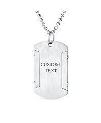 Bling Jewelry Inspirational Mantra Military Style Serenity Prayer Dog Tag Necklace