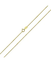 Bling Jewelry 1mm Fine Thin 14k Yellow Gold Plated .925 Sterling Silver Cuban Cable Link Chain Necklace -Nickel-Free 16, 18 Inch Length