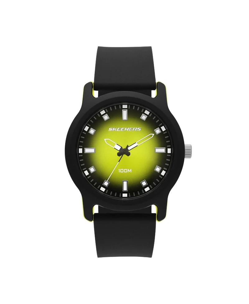 Skechers Men's Ostrom Three-Hand, Black Polycarbonate Watch