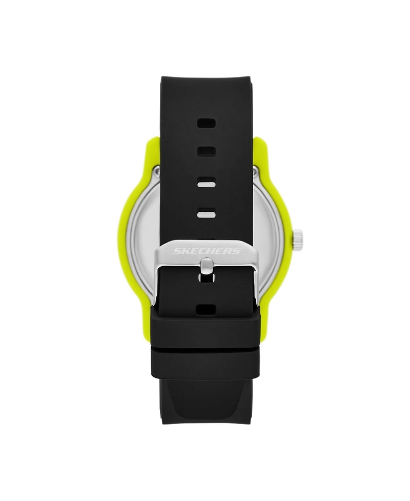 Skechers Men's Ostrom Three-Hand, Black Polycarbonate Watch