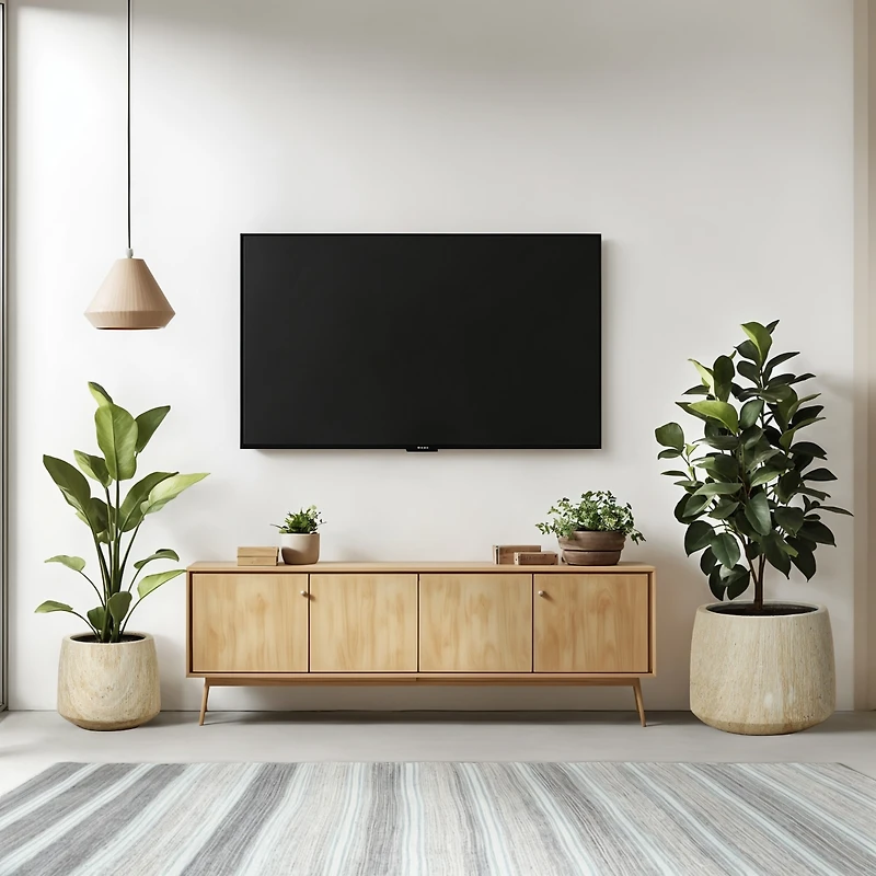LuxenHome 2-Piece Marble Brown Ribbed Texture MgO Planter Set, Indoor and Outdoor