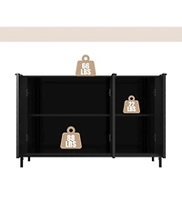 Modern Storage Cabinet with Adjustable Shelves, 49IN Accent 3 Doors, Decorative Cabinets for Living Room, Kitchen, Office
