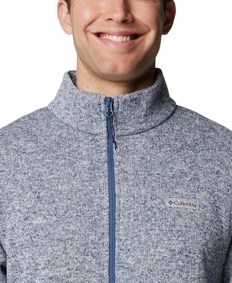 Columbia Men's Alto Pass Textured Knit Sweater Fleece Zip-Front Jacket