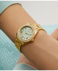 Guess Women's Analog Gold-Tone Steel Watch, 30mm