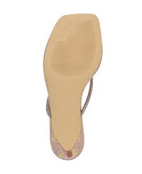Guess Women's Mayan Rhinestone Thong Kitten Heel Sandals