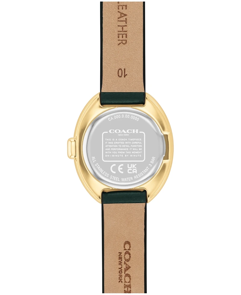 Coach Women's Sammy Green Leather Strap Watch, 22.5mm