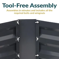 11.75" H Raised Metal Garden Bed - Galvanized Raised Garden Bed Outdoor for Vegetables and Flowers - Dark Gray - 4' x 2' Rectangle