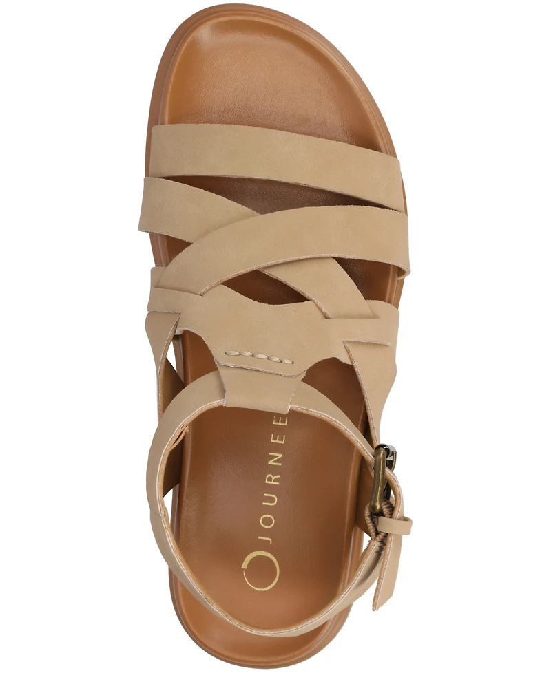 Journee Collection Women's Mistee Strappy Fisherman Flat Sandals