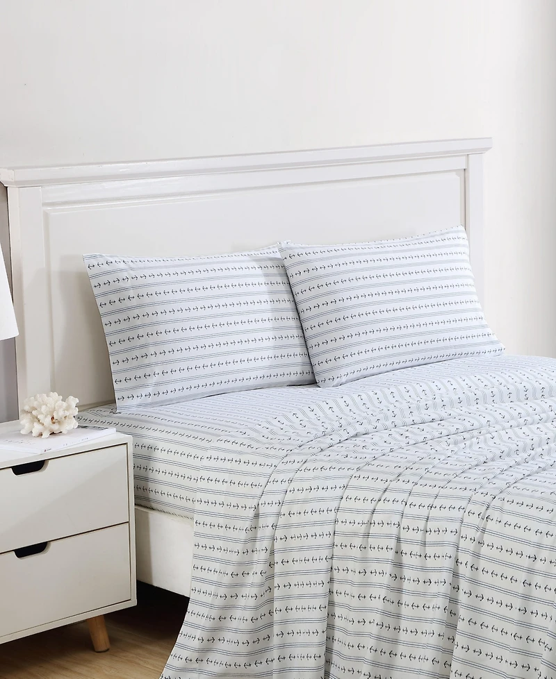 Closeout! Nautica Cotton Percale 3-Piece Sheet Set