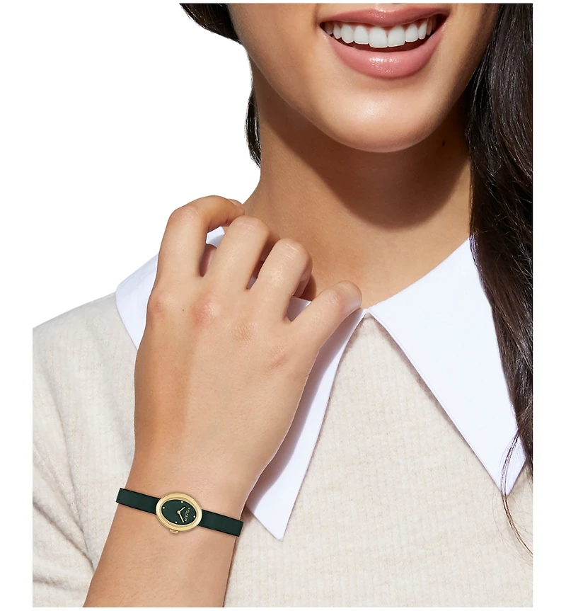Coach Women's Sammy Green Leather Strap Watch, 22.5mm