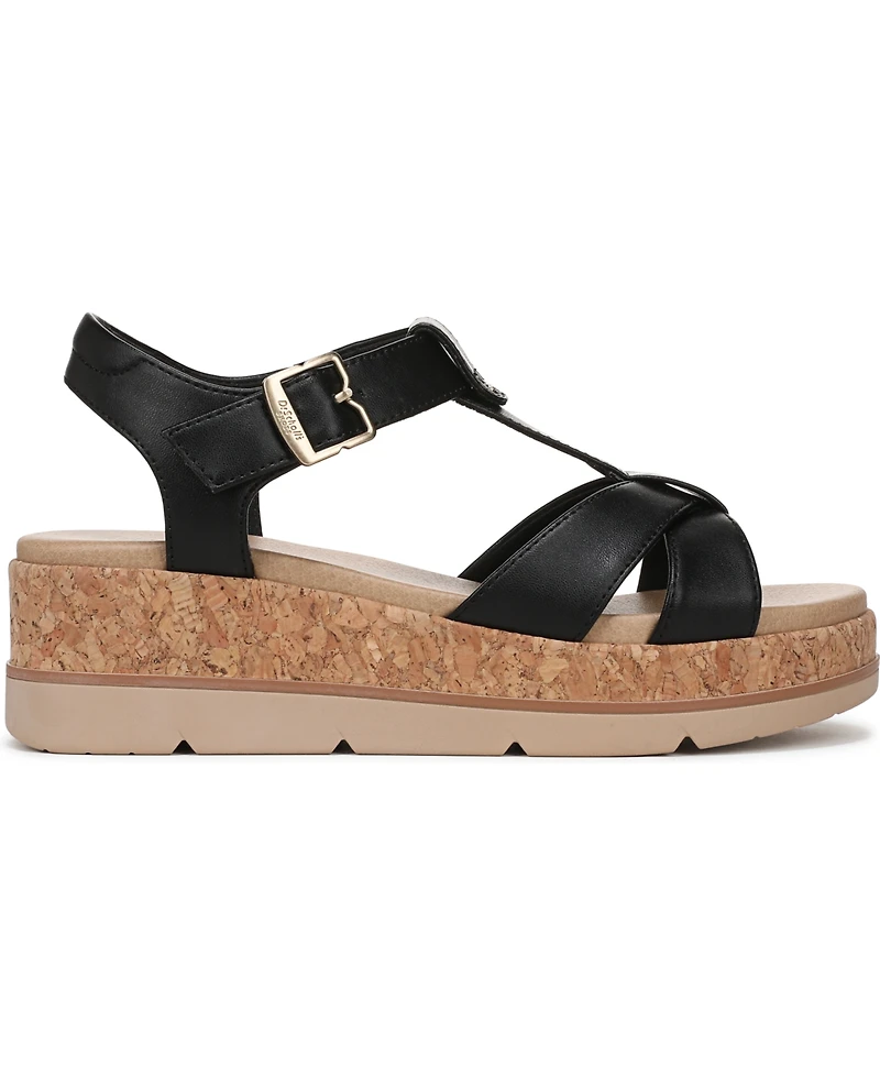 Dr. Scholl's Women's Once Again T-Strap Wedge Sandals