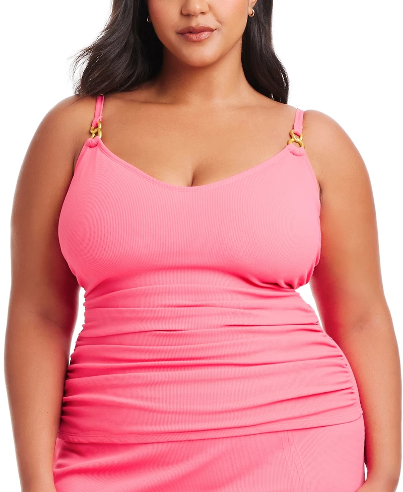 Bleu by Rod Beattie Plus Pique Ole Scoop-Neck Tankini