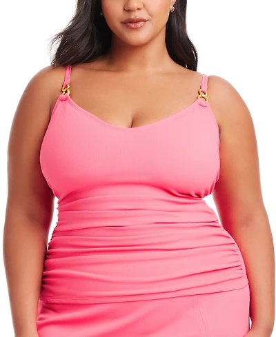 Bleu by Rod Beattie Plus Pique Ole Scoop-Neck Tankini