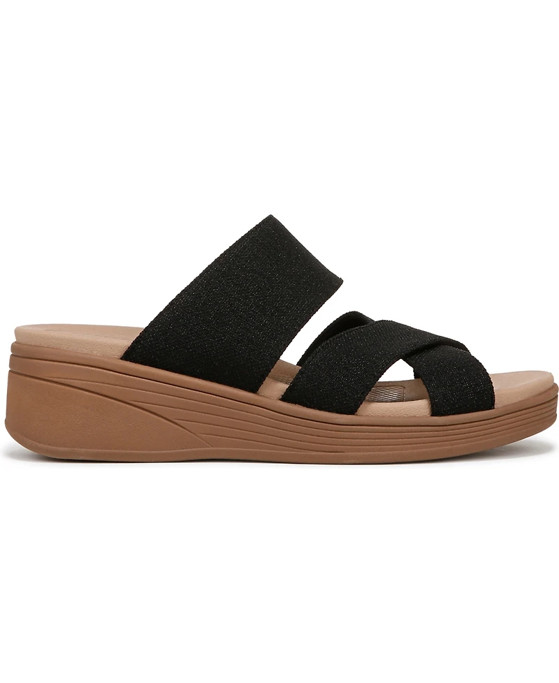 LifeStride Women's Fiona Washable Strappy Slide Wedge Sandals