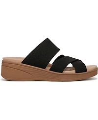 LifeStride Women's Fiona Washable Strappy Slide Wedge Sandals