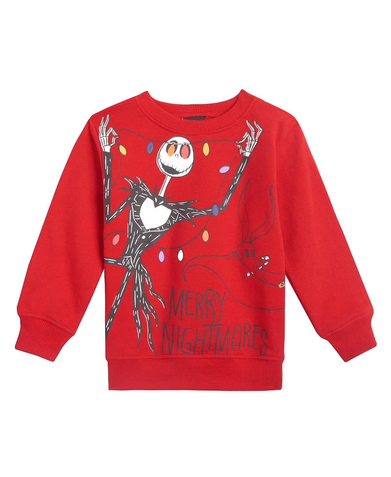 Nightmare Before Christmas Toddler Boys Disney Winnie the Pooh Mickey Mouse Toy Story Fleece Sweatshirt and Jogger Pants Outfit Set