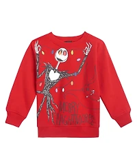 Nightmare Before Christmas Toddler Boys Disney Winnie the Pooh Mickey Mouse Toy Story Fleece Sweatshirt and Jogger Pants Outfit Set