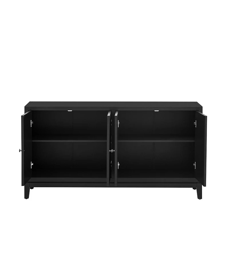 Streamdale Sleek Storage Cabinet Sideboard Buffet with Vertical Line Design,Suitable for Study,Entrance and Living Room