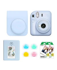 Fujifilm Fujifilm Instax Mini 12 Instant Film Camera, Pastel Blue Bundle with Instax Mini Custom Case, Accessory Kit and Daylight Film, 2x Twin Pack (