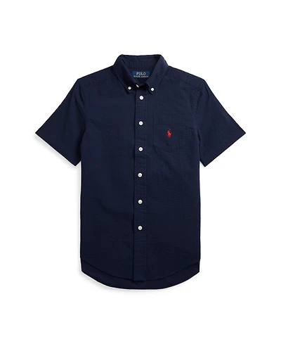 Polo Ralph Lauren Big Boys Seersucker Short-Sleeve Shirt