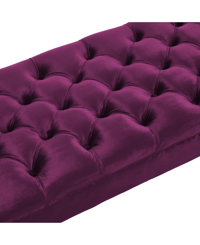 Streamdale Velvet Tufted Bed Bench for Bedroom and Entryway