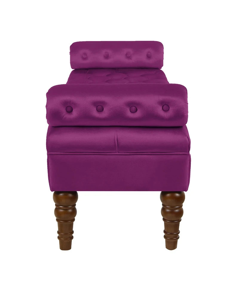 Streamdale Velvet Tufted Bed Bench for Bedroom and Entryway