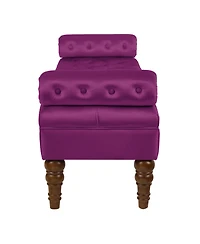 Streamdale Velvet Tufted Bed Bench for Bedroom and Entryway