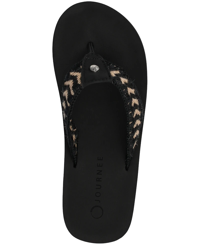 Journee Collection Women's Eloddie Slip-On Beach Sandals