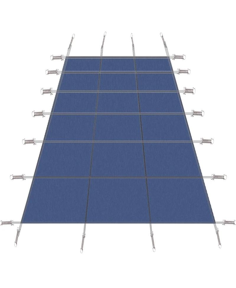 16x32ft Inground Pool Safety Cover, Mesh Triple Stitched, Blue