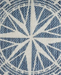 Lr Home Shoreline Srl-871 5'3''x5'3'' Round Outdoor Area Rug